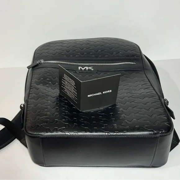 Michael Kors Black Leather Backpack $180